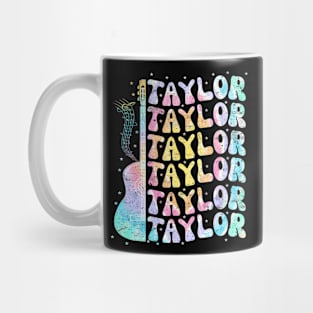 Girl Retro Groovy First Name Personalized 80's Mug